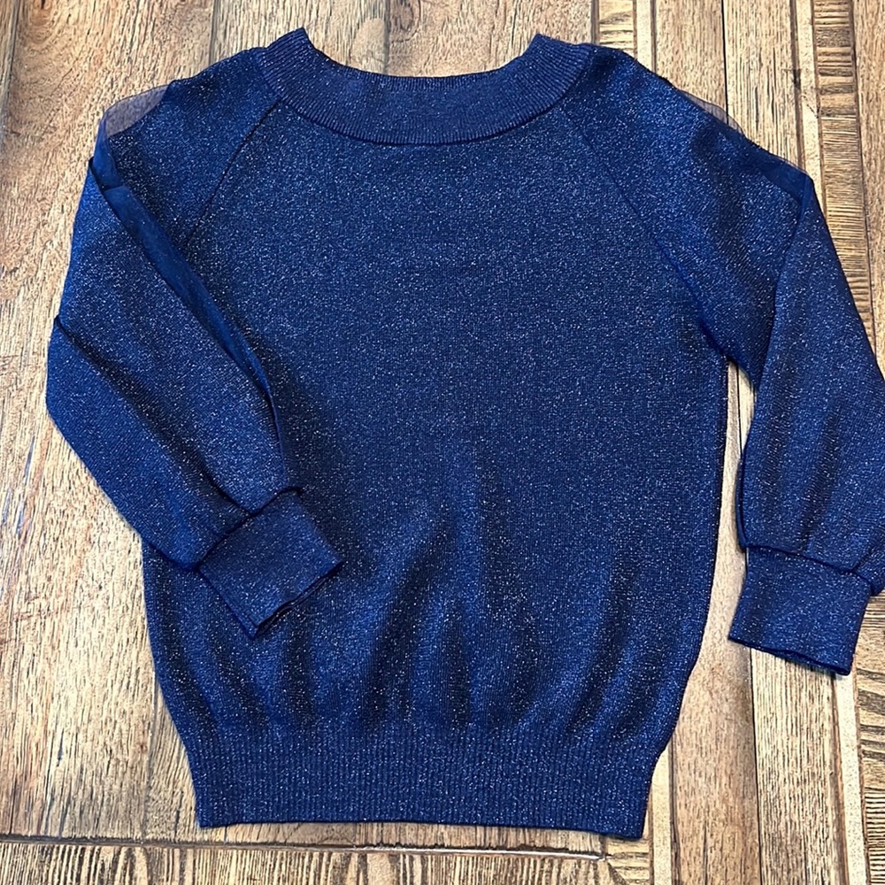 Navy blue shimmer blouse
